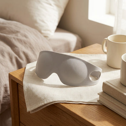 Sleepglow™ Polyester Sleep Eye Mask, styled close view