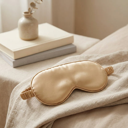 Sleepwell™ Polyester Sleep Eye Mask, styled close view