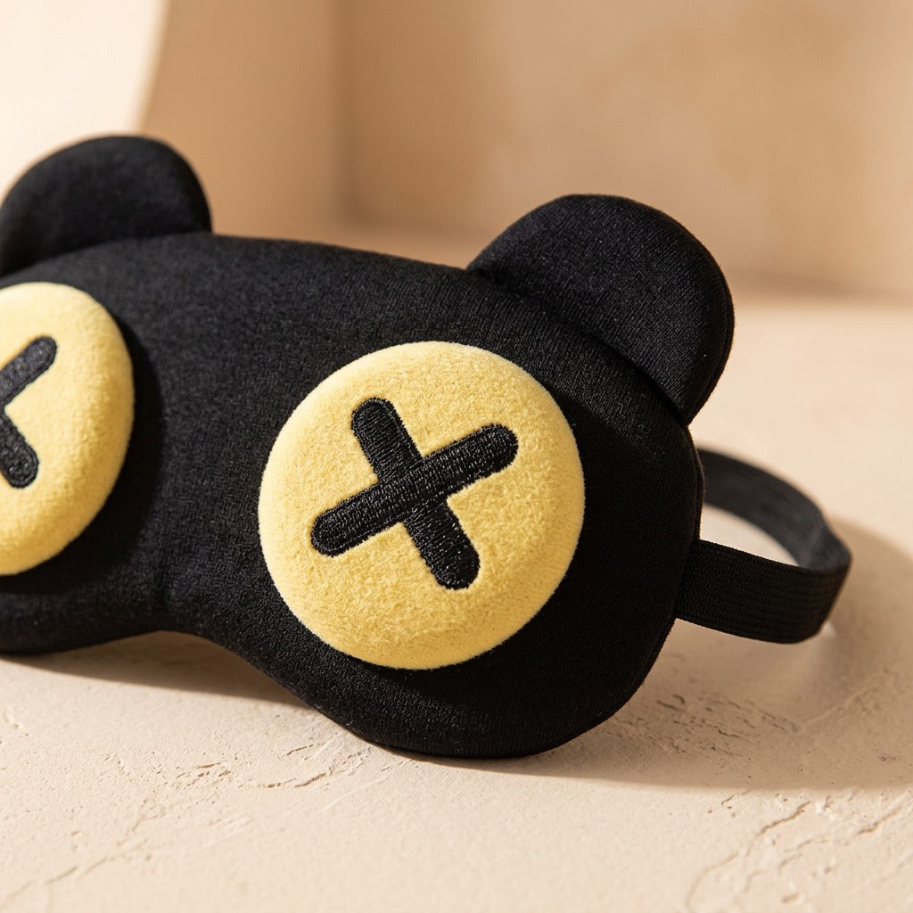 Slumbrella™ Light-Blocking Eye Mask, material and detail close-up