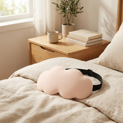 Snugveil™ 3D Slow Rebound Eye Mask in a calm home setting