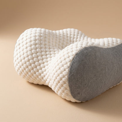 Softcradle™ Knitted Cotton Neck Massage Pillow, material and detail close-up