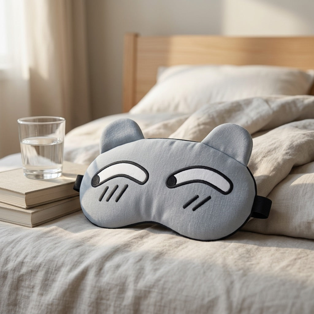 Softnap™ Cotton Eye Mask, styled close view