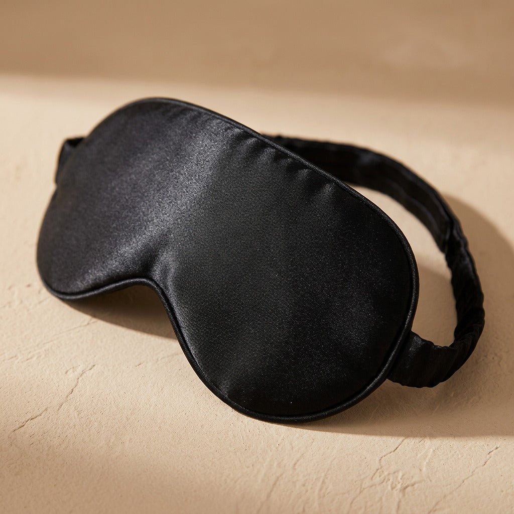 Softslumber™ Mulberry Silk Eye Mask, material and detail close-up