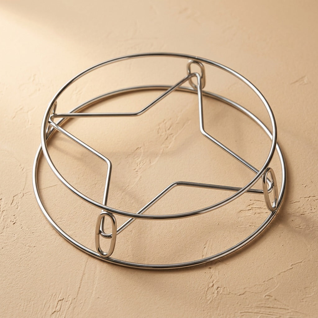 Steadrest™ Stainless Steel Steaming Rack, material and detail close-up