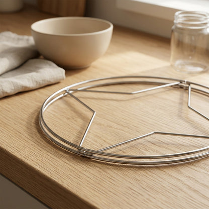 Steadrest™ Stainless Steel Steaming Rack, styled close view