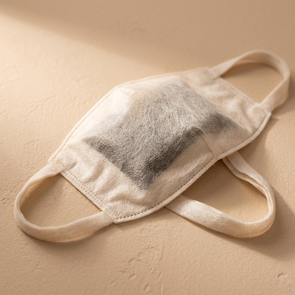 Heatcalm™ Self-Heating Steam Eye Mask, material and detail close-up