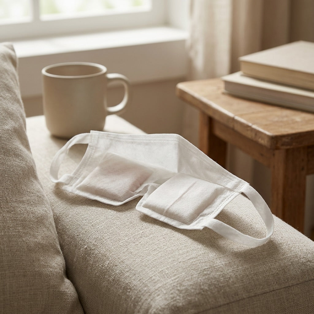 Heatcalm™ Self-Heating Steam Eye Mask, styled close view