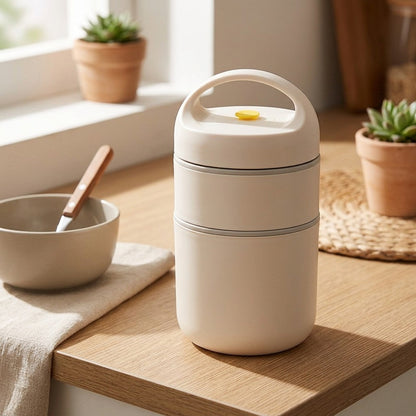 Steelserve™ Stainless Steel Lunch Box, styled close view