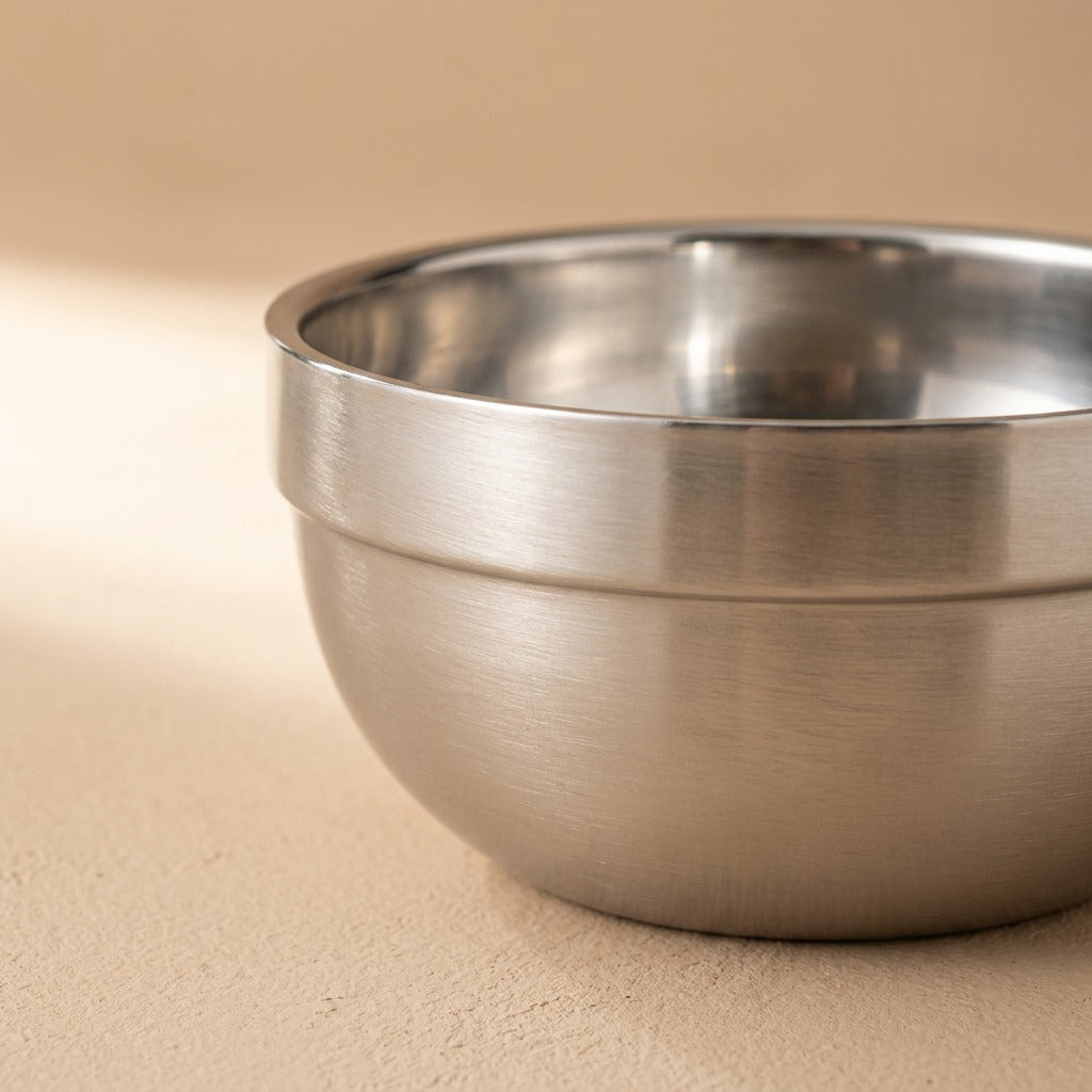 Stera™ Stainless Steel Rice Bowl, material and detail close-up