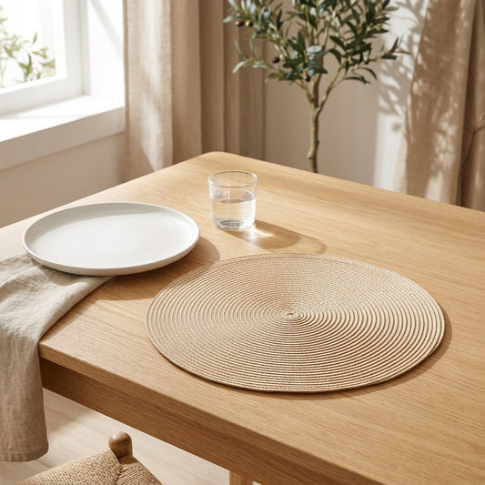 Weftwarm™ PP Woven Table Mat in a calm home setting