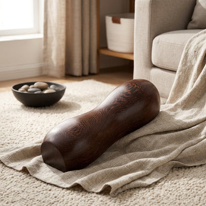 Wengrest™ Chicken Wing Wood Neck Pillow, styled close view
