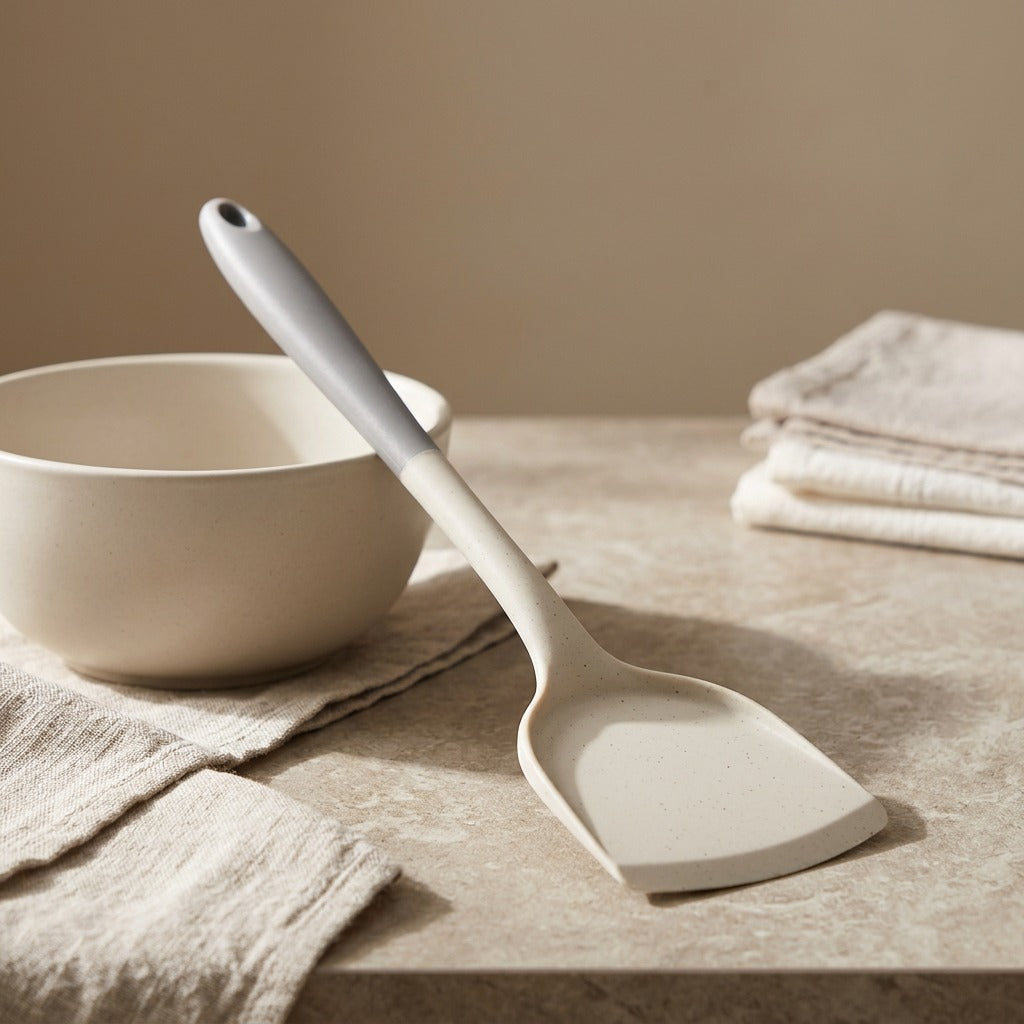 Curveglaze™ High Temperature Resistant Silicone Shovel, styled close view