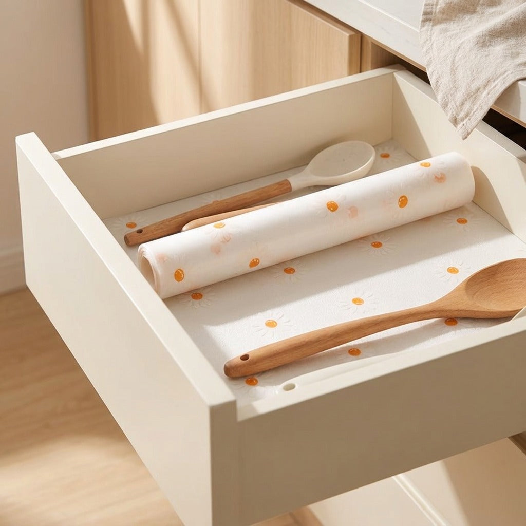 Drawerweave™ Plastic Drawer Liner, styled close view