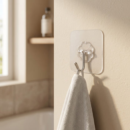 Hookwell™ Acrylic Adhesive Wall Hook, styled close view