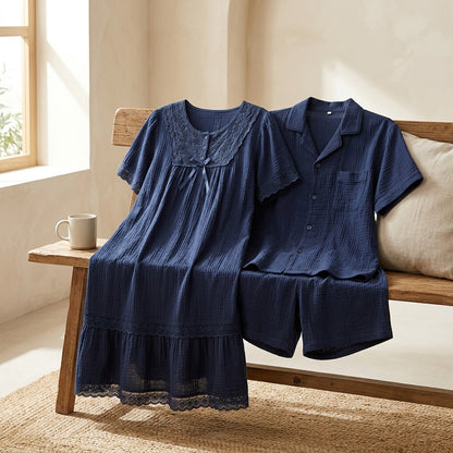 Loomcotta™ Cotton Lace Home Clothes Set, styled close view