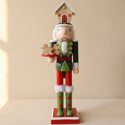 Pinegrove™ Pine Nutcracker Christmas Decoration, material and detail close-up