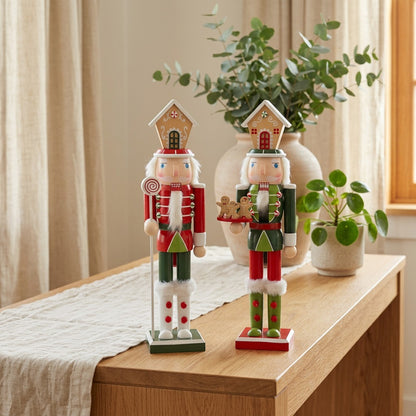 Pinegrove™ Pine Nutcracker Christmas Decoration in a calm home setting