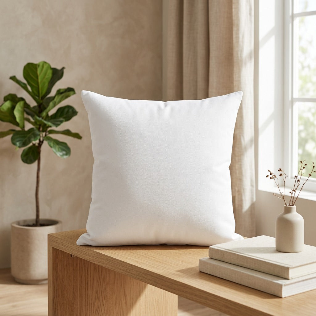Sofanest™ Printed Polyester Cushion for Sofa in a calm home setting