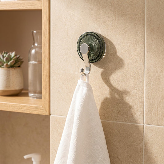 Suckerl™ ABS Suction Cup Hook in a calm home setting