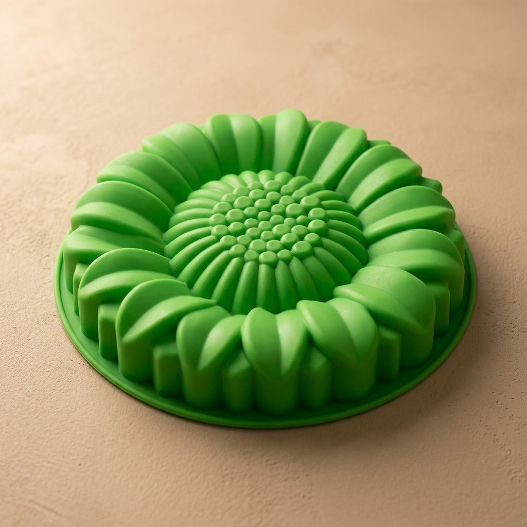 Sunmold™ Silicone Sunflower Baking Tray, material and detail close-up