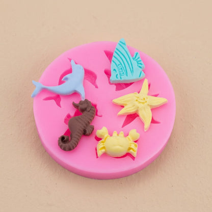 Tidemold™ Silicone Mold for Ocean Life Cake Decor, material and detail close-up
