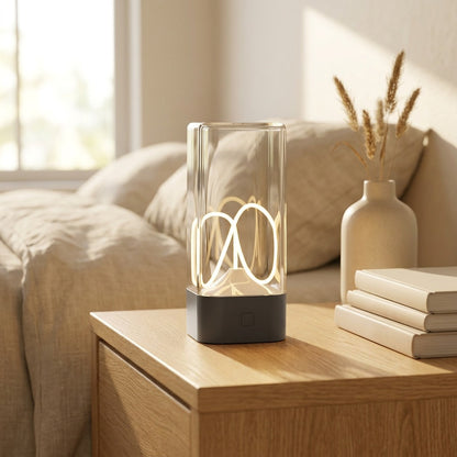 Magnetglow™ Magnetic Night Light with Touch Switch in a calm home setting