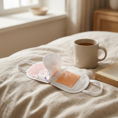 Warmhush™ Self-Heating Steam Eye Mask, styled close view