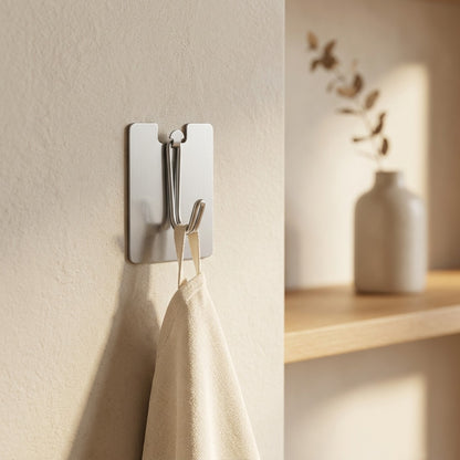 Hooktight™ Nail-Free Adhesive Wall Hook for Storage, styled close view
