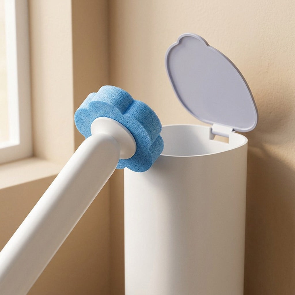 Mountease™ Nail-Free Wall-Mounted Disposable Toilet Brush, material and detail close-up