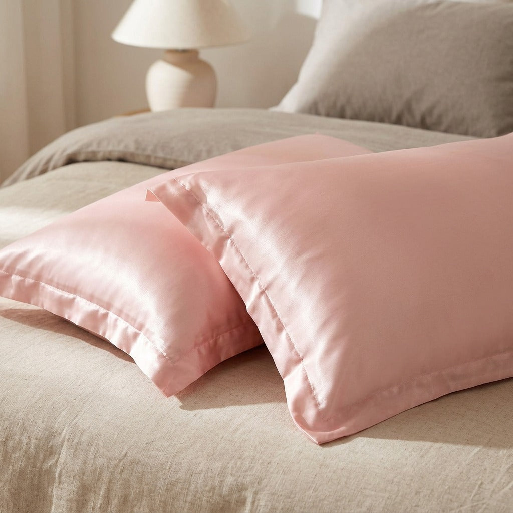 Sheenpair™ Silk Pillowcase Pair, 48 × 74 cm, styled close view
