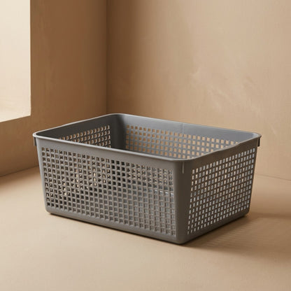 Stackweave™ Stackable Plastic Rattan Storage Basket