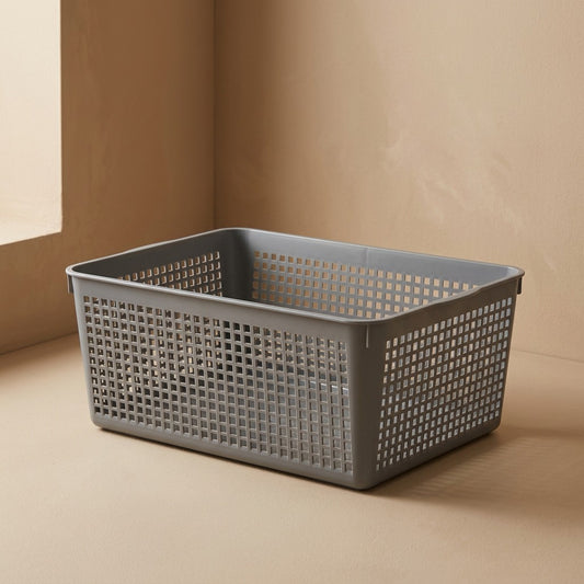 Stackweave™ Stackable Plastic Rattan Storage Basket