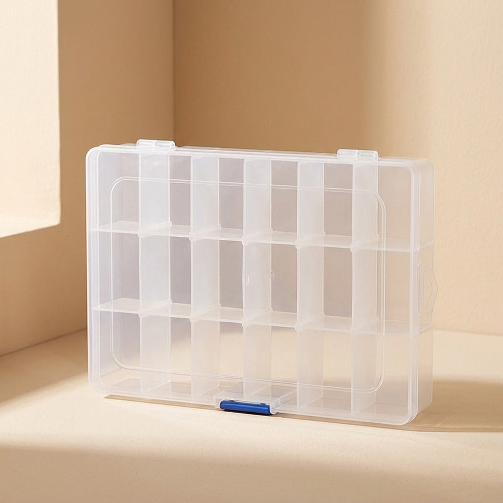Slotwell™ Divided Plastic Desktop Storage Box