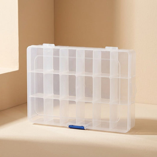 Slotwell™ Divided Plastic Desktop Storage Box