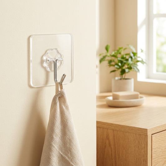 Stickfast™ Acrylic Adhesive Hook in a calm home setting