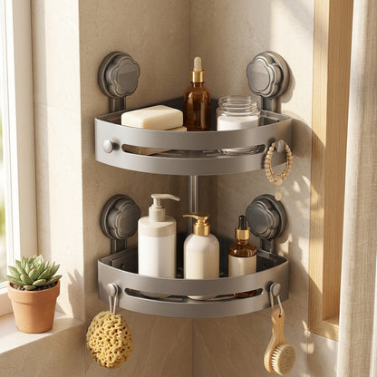 Trestand™ Suction Cup Bathroom Storage Rack in a calm home setting