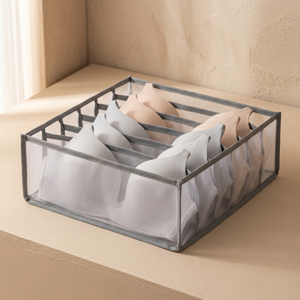Briefbox™ Mesh Underwear Storage Box, material and detail close-up