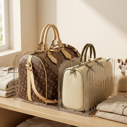 Clearvue™ Transparent Handbag Storage Box, styled close view