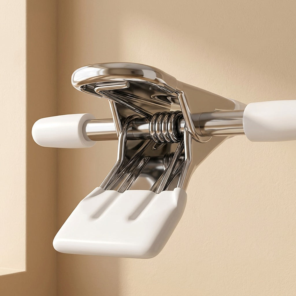 Cliprail™ Stainless Steel Pants Hangers, material and detail close-up