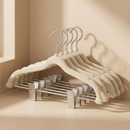 Velvetgrip™ Non-Slip Velvet Clothes Hangers with Clips