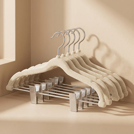 Velvetgrip™ Non-Slip Velvet Clothes Hangers with Clips