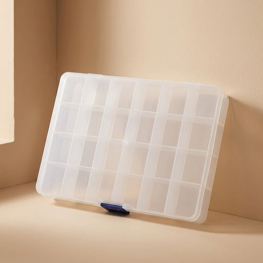 Cleargrid™ Transparent Plastic Parts Storage Box with Grids