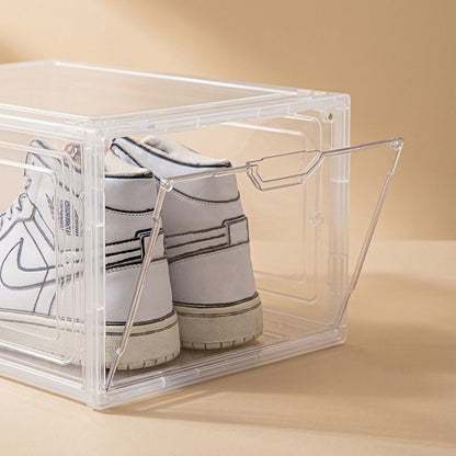Solecrate™ Foldable Plastic Shoe Storage Box, material and detail close-up