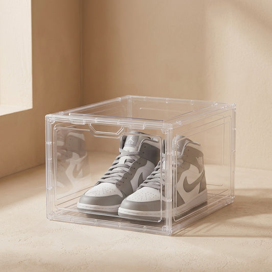 Solecrate™ Foldable Plastic Shoe Storage Box