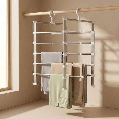 Ladderloft™ Foldable Stainless Steel Pants Rack