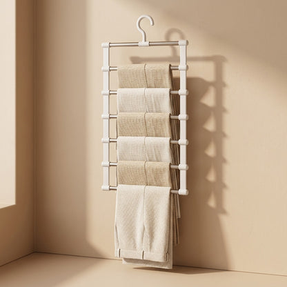 Pantstack™ Foldable Multi Layer Ladder Pants Rack