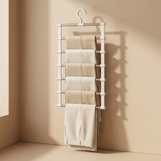 Pantstack™ Foldable Multi Layer Ladder Pants Rack