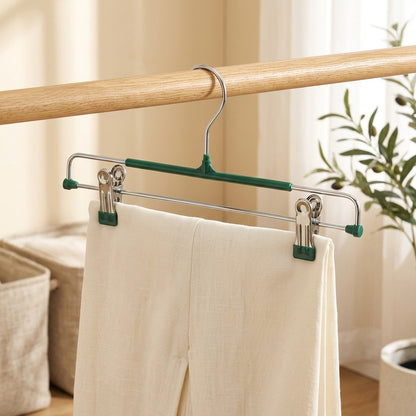 Pantloft™ Plastic Pants Rack in a calm home setting