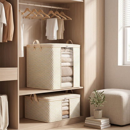 Cubeweave™ Non-Woven Fabric Cube Storage Box in a calm home setting