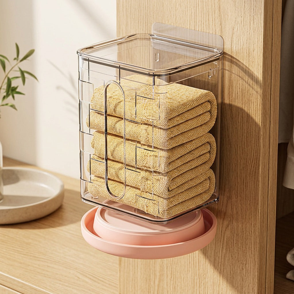 Sockwell™ Plastic Sock Storage Box, styled close view